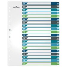 Intercalaire en plastique, numérique, A4+