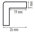 Profilé de protection des angles C35, longueur: 1 m