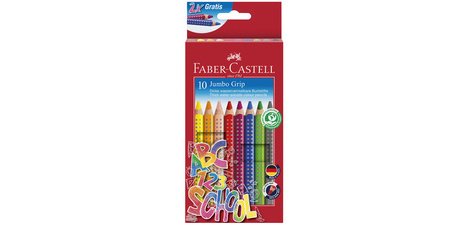 FABER-CASTELL Crayon de couleur Jumbo GRIP, étui promo