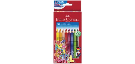 FABER-CASTELL Crayon de couleur Jumbo GRIP, étui promo