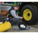 Dévidoir de tuyau à air comprimé, 20 m, noir/