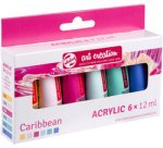 ROYAL TALENS Acrylique Art Creation Caribbean Set, 6 x 12 ml