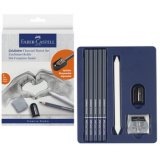 FABER-CASTELL Kit de dessin GOLDFABER CHARCOAL, 8 pièces