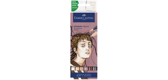 FABER-CASTELL Marqueur Sketch GOLDFABER, étui de 6 Portrait