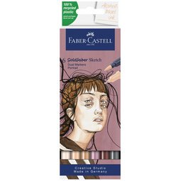 FABER-CASTELL Sketchmarker GOLDFABER, doos van 6 stuks 'Portret'