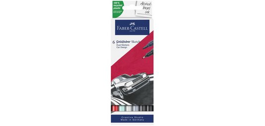FABER-CASTELL Marqueur Sketch GOLDFABER, étui de 6 Car