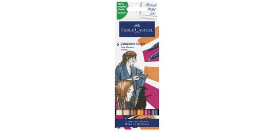 FABER-CASTELL Marqueur Sketch GOLDFABER, étui de 6 Manga