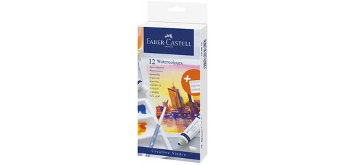 FABER-CASTELL Aquarelle en tube, étui carton de 12