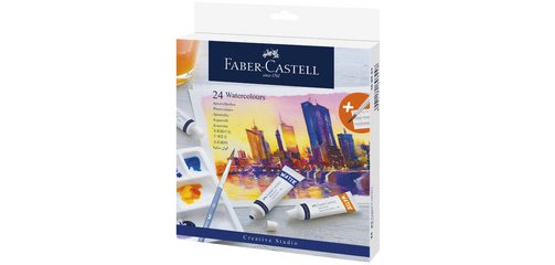 FABER-CASTELL Aquarelle en tube, étui carton de 24