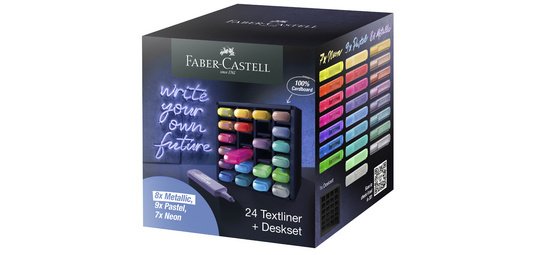 FABER-CASTELL Surligneur TEXTLINER 1546, en set de bureau