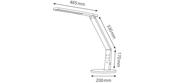 LED-Schreibtischlampe 'Vario Plus', weiß