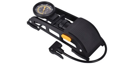 Foot pump with one cylinder, black