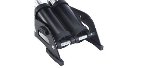 Two-cylinder foot pump, black