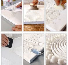 ViVA DECOR Pâte structurée grossière, blanc, 1.200 g