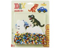 Hama Perles à repasser midi 'Voiture/dinosaure', en blister