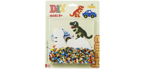 Hama Perles à repasser midi 'Voiture/dinosaure', en blister