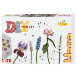 Hama Perles à repasser midi Art 'Bouquet de fleurs', coffret