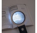 Loupe UV avec lumière LED et pied pliable, noir/blanc