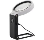 Loupe UV avec lumière LED et pied pliable, noir/blanc