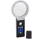 Loupe UV avec lumière LED et pied pliable, noir/blanc