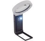 Loupe UV avec lumière LED et pied pliable, noir/blanc