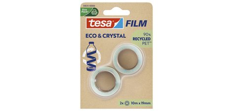 Film ruban adhésif ECO & CRYSTAL, 19 mm x 10 m, blister