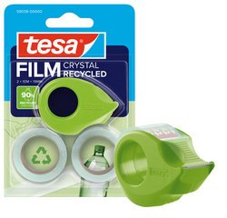 Film ruban adhésif ECO & CRYSTAL + dévidoir - Largeur 19 mm x longueur 10 m