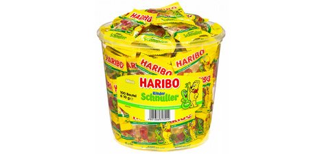 Bonbons HARIBO gélifiés aux fruits SCHNULLER Minis - Boîte 1 kg