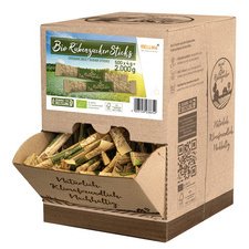 Sticks biologische bietsuiker, in display.
