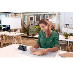 Dévidoir de bureau Easy Cut Economy, équipé, noir