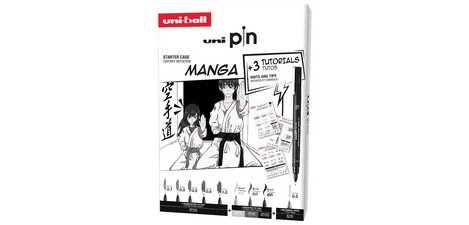 Coffret uniball feutre unipin edition manga 8 unites +      porte-mines