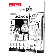 Coffret d'initiation uni pin 'MANGA', 9 pièces