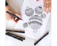 Schrijfset, metalen etui van 14 stuks