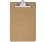 Porte-bloc à pince, panneau de fibres, A4, brun