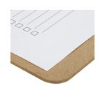 Porte-bloc à pince, panneau de fibres, A4, brun