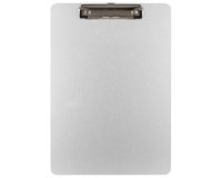 Porte-bloc à pince, en aluminium, A4, pince plate