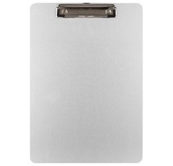 Porte-bloc à pince, en aluminium, A4, pince plate