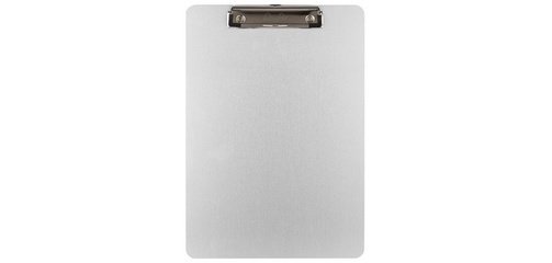 Porte-bloc à pince, en aluminium, A4, pince plate