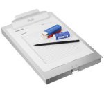 Porte-formulaire, en aluminium, avec compartiment, A4