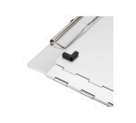 Porte-bloc pour documents, aluminium, ouverture