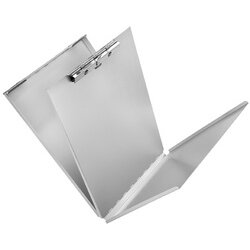 Porte-formulaire, en aluminium, avec compartiment