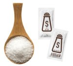 Portion de sel, emballé à l'unité, dans un carton