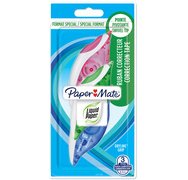Paper Mate dérouleur de correction Liquid Dryline Grip, blister 2 + 1 gratuit