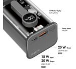 Powerbank avec écran, 10.000 mAh, noir