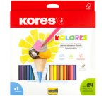 Crayon de couleur triangulaire 'Kolores', étui carton