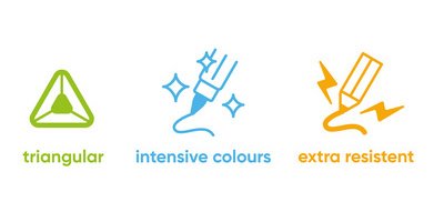 Crayon de couleur 'Kromas', étui en carton de 12