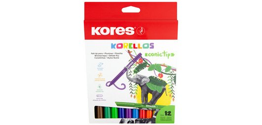 Feutre de coloriage 'Korello', large, étui de 12