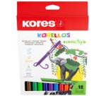 Feutre de coloriage 'Korello', large, étui de 12