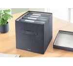 Boîte de rangement en tissu, taille L, set de 2, gris