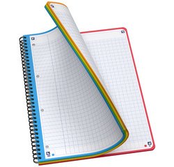 Cahier reliure intégrale COLOR SYSTEM, A4+, quadrillé